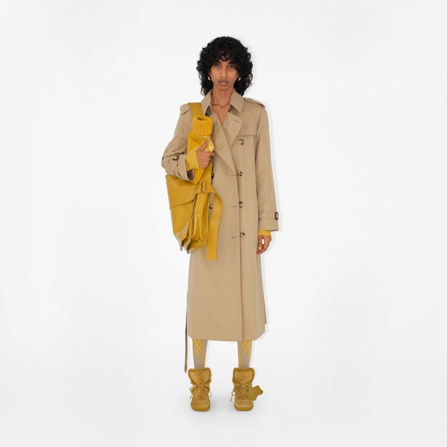 Kvinnor Burberry Kappor & jackor|Trenchcoats | Lång Waterloo Heritage Trench Coat Honung