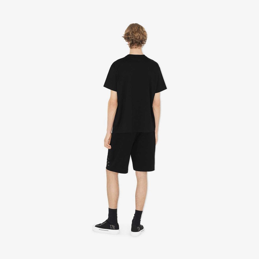 Män Burberry Byxor & Shorts | Kolla Ekd Cotton Shorts Svart