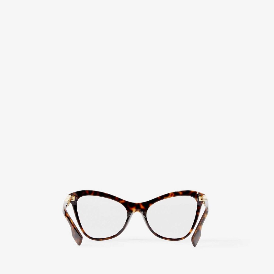 Kvinnor Burberry Solglasögon | Cat-Eye Frame Optiska glasögon Mörk sköldpaddsskal