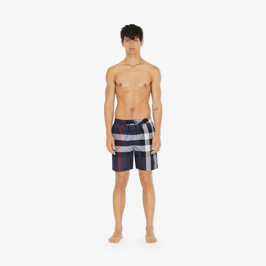 Män Burberry Badkläder|Byxor och shorts | Kolla badshorts Kolblått