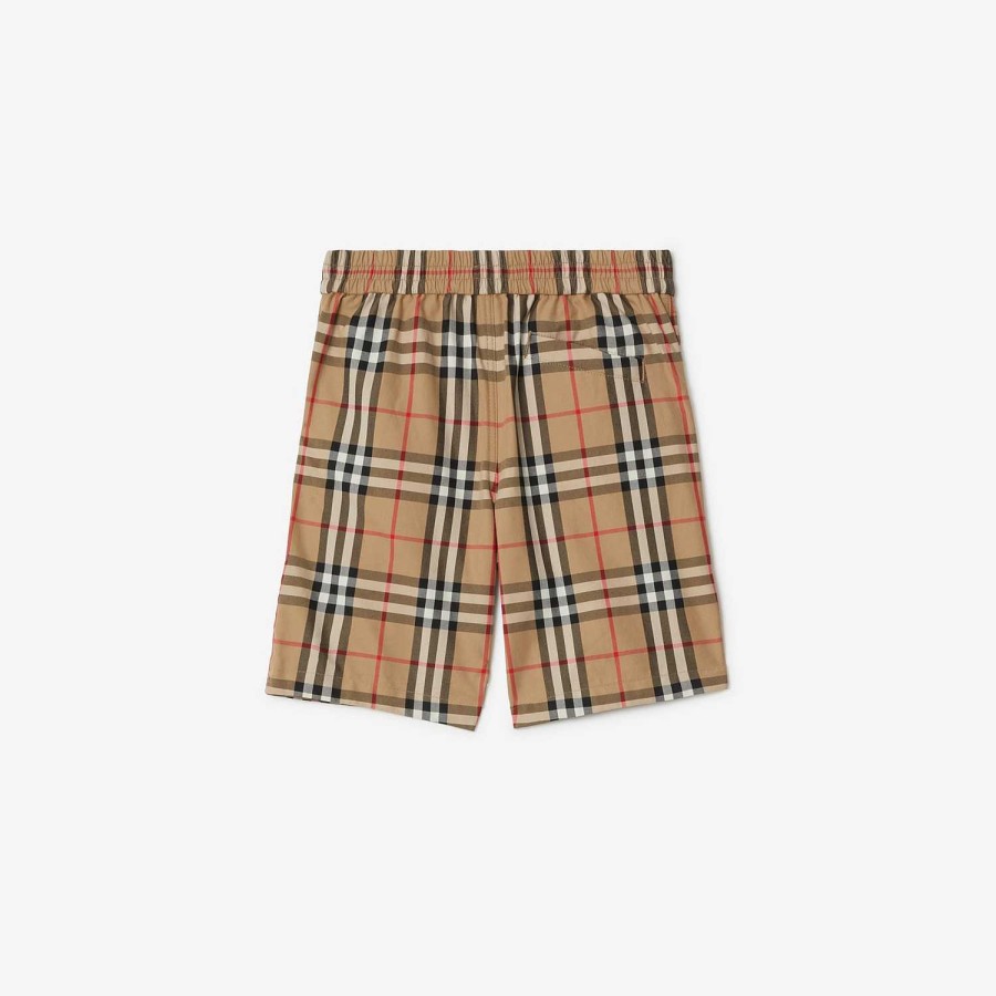 Barn Burberry Badkläder|Byxor och shorts | Kolla bomullshorts Arkiv Beige