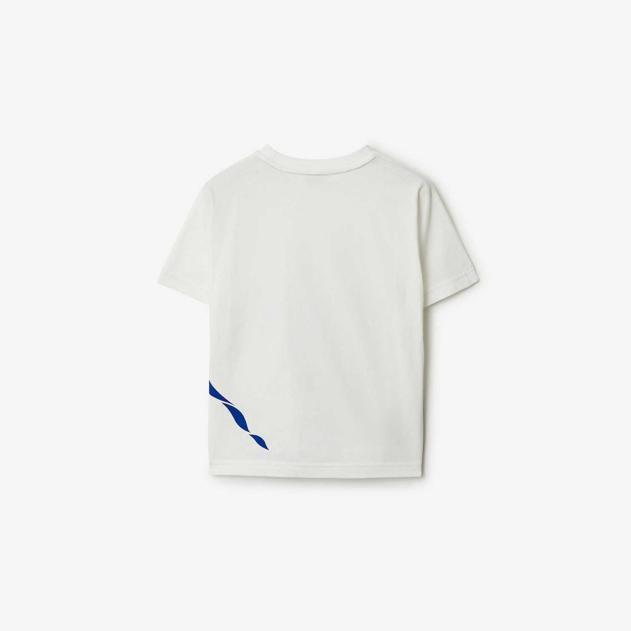 Barn Burberry Badkläder|Toppar | Ekd T-shirt i bomull Salt