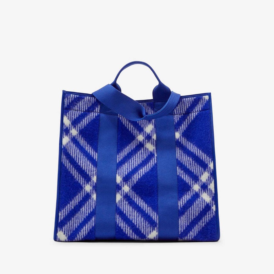 Män Burberry Check|Tote | Extra stor shopparväska Riddare