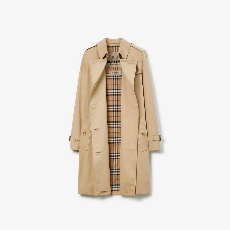 Kvinnor Burberry Kappor & jackor|Trenchcoats | Mellanlång Kensington Heritage Trench Coat Honung