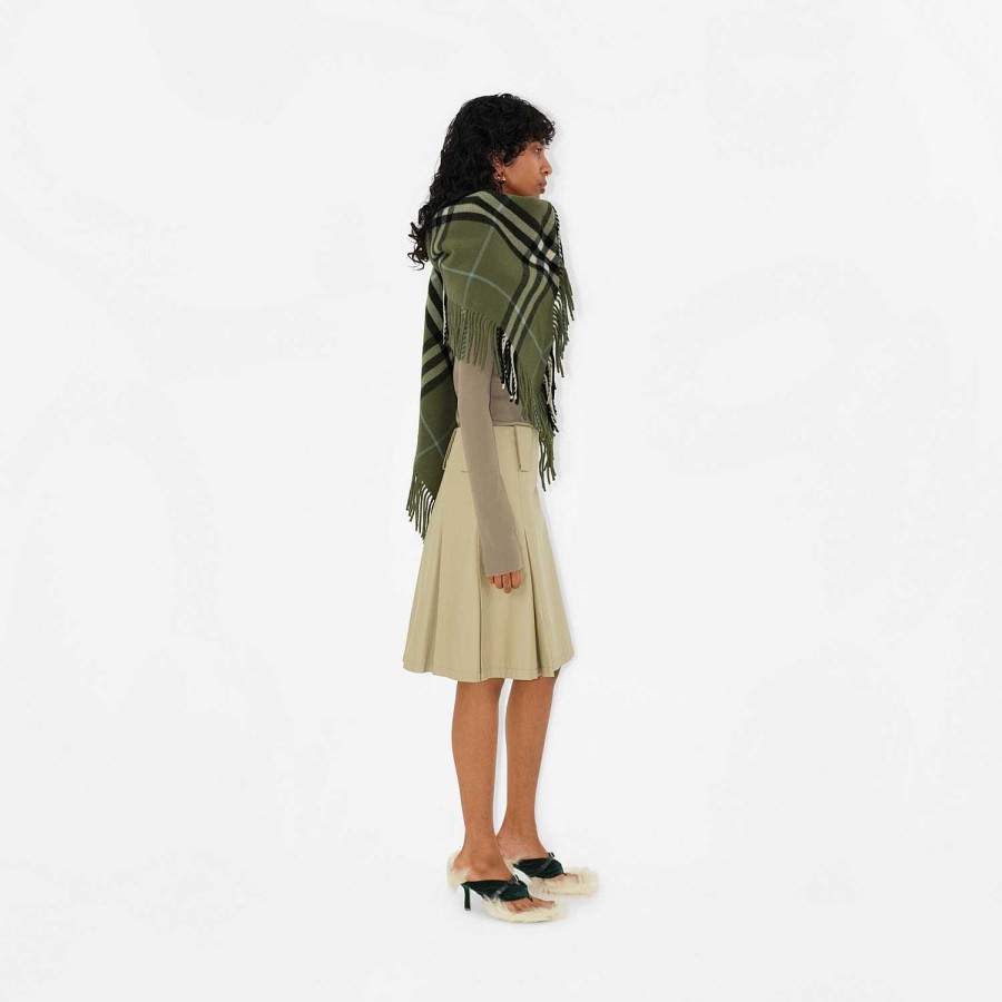 Kvinnor Burberry Kapor|Kaffor och jackor | Kolla Wool Cape Buske