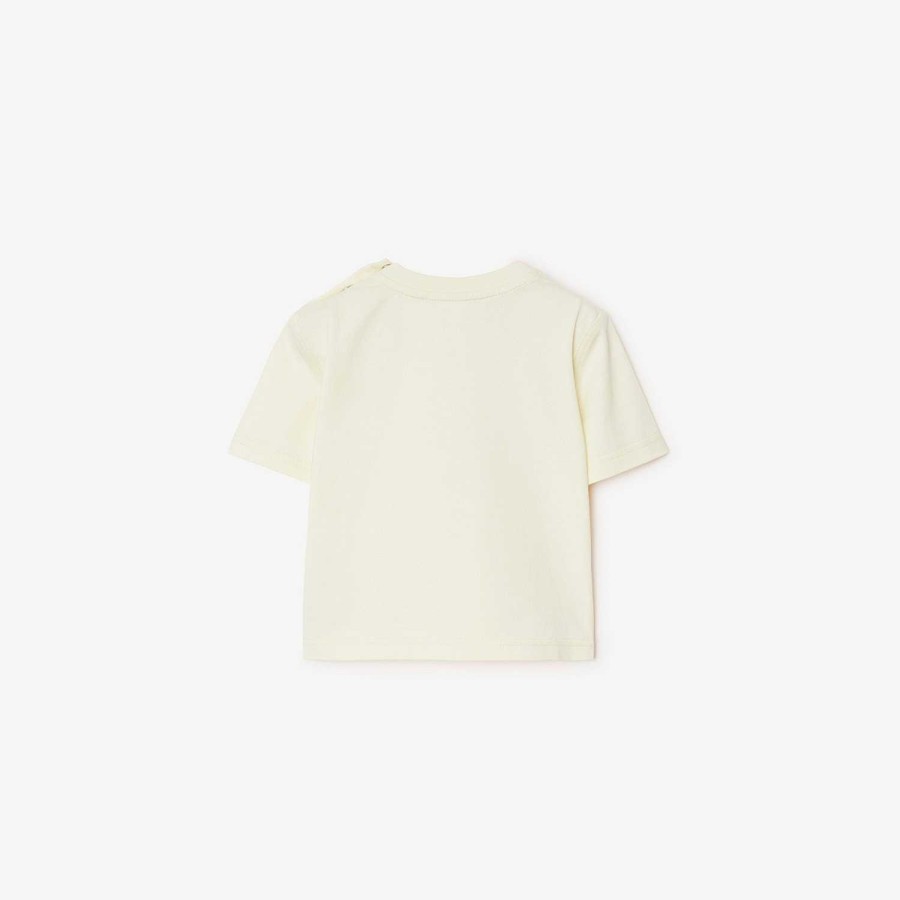 Barn Burberry Babypresenter|Toppar | Ekd T-shirt i bomull Blek kräm