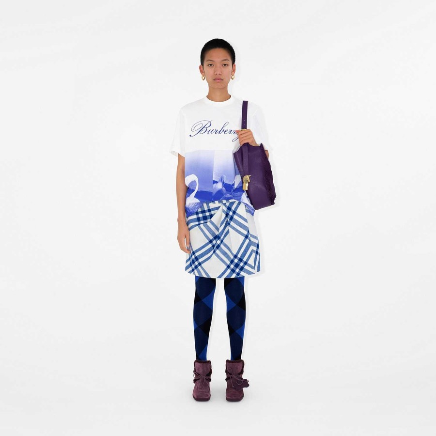 Kvinnor Burberry T-shirts | T-shirt med svantryck Riddare