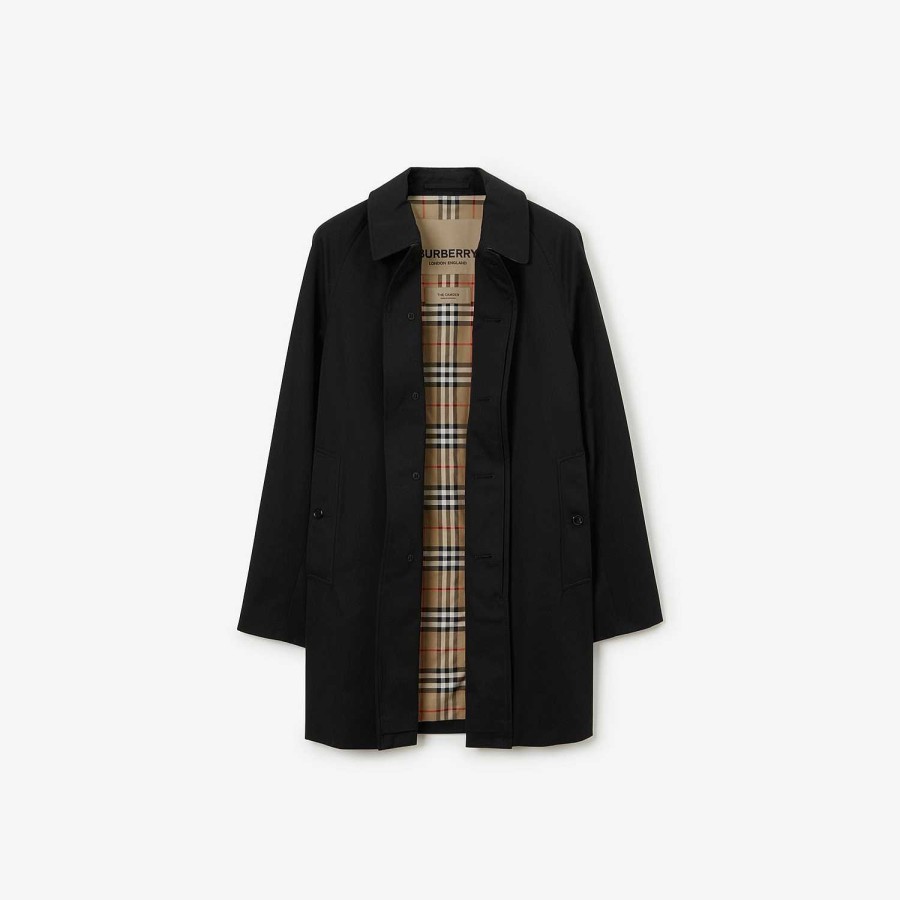 Män Burberry Kappor & jackor|Trenchcoats | Kort Camden Heritage Car Coat Svart