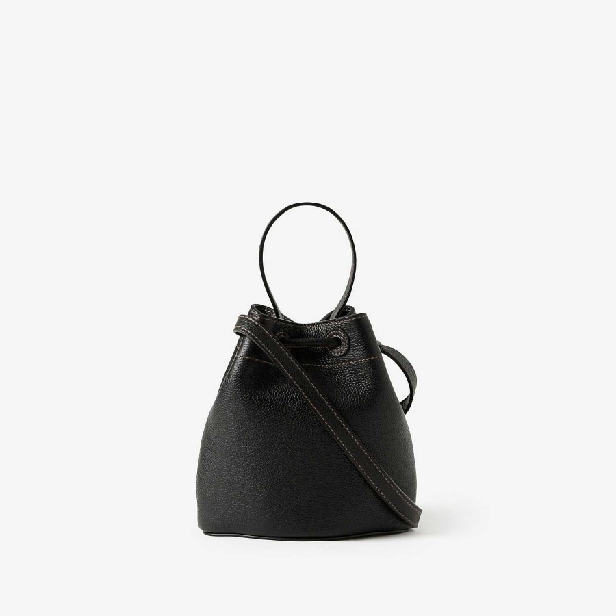 Kvinnor Burberry Mini|Crossbody | Mini Tb Bucket Bag Svart