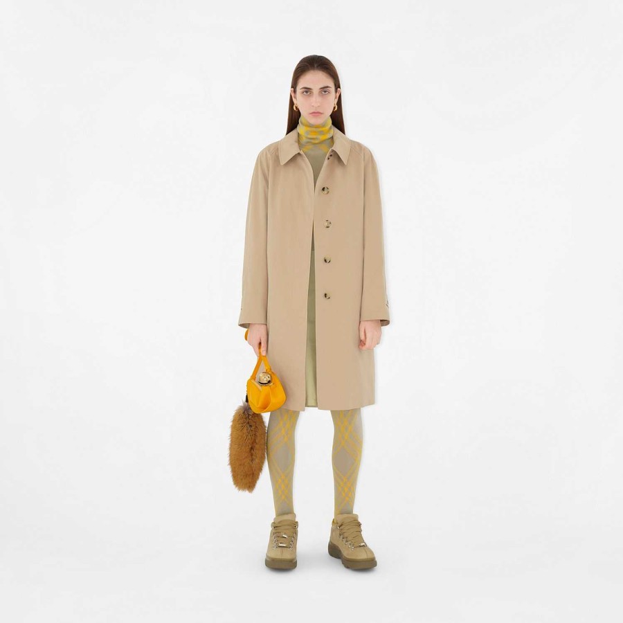 Kvinnor Burberry Kappor & jackor|Trenchcoats | Mellanlång Camden Heritage Car Coat Honung