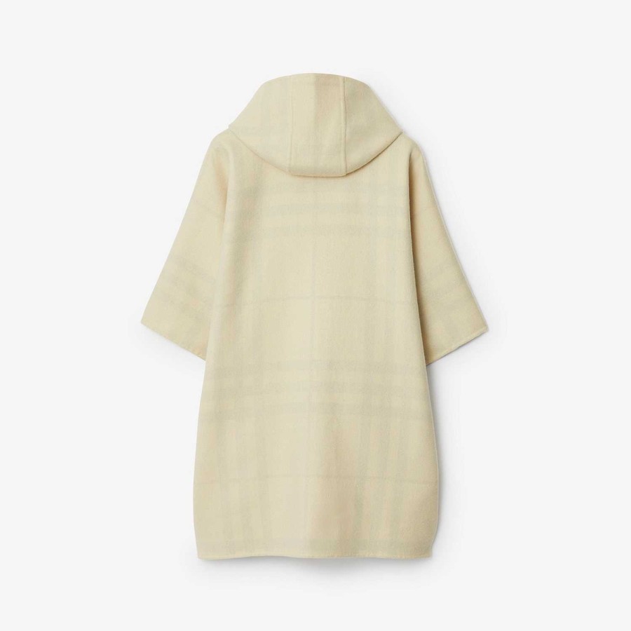 Kvinnor Burberry Capes | Ekd Cashmere Hooded Cape Sten