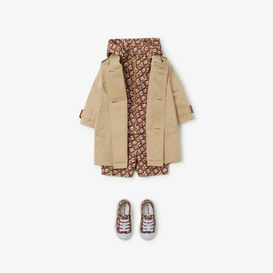 Barn Burberry Babypresenter|Kaffor och jackor | Gabardine trenchcoat Honung