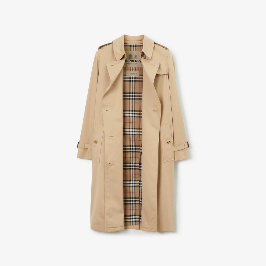 Kvinnor Burberry Kappor & jackor|Trenchcoats | Lång Kensington Heritage Trench Coat Honung