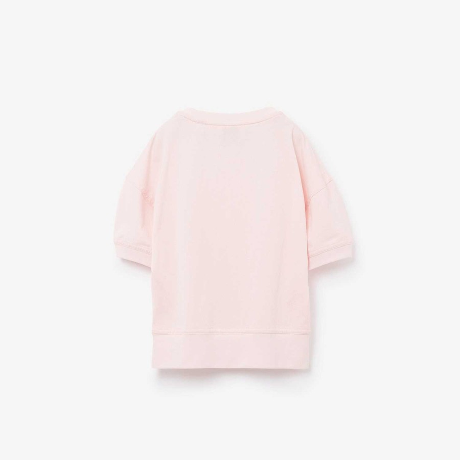 Barn Burberry Badkläder|Toppar | Thomas Bear T-shirt i bomull Alabaster rosa