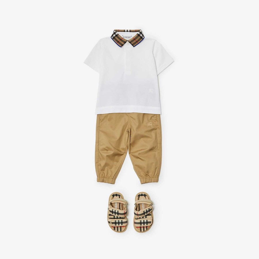 Barn Burberry Babypresenter|Kjolar och byxor | Byxor i bomull Arkiv Beige