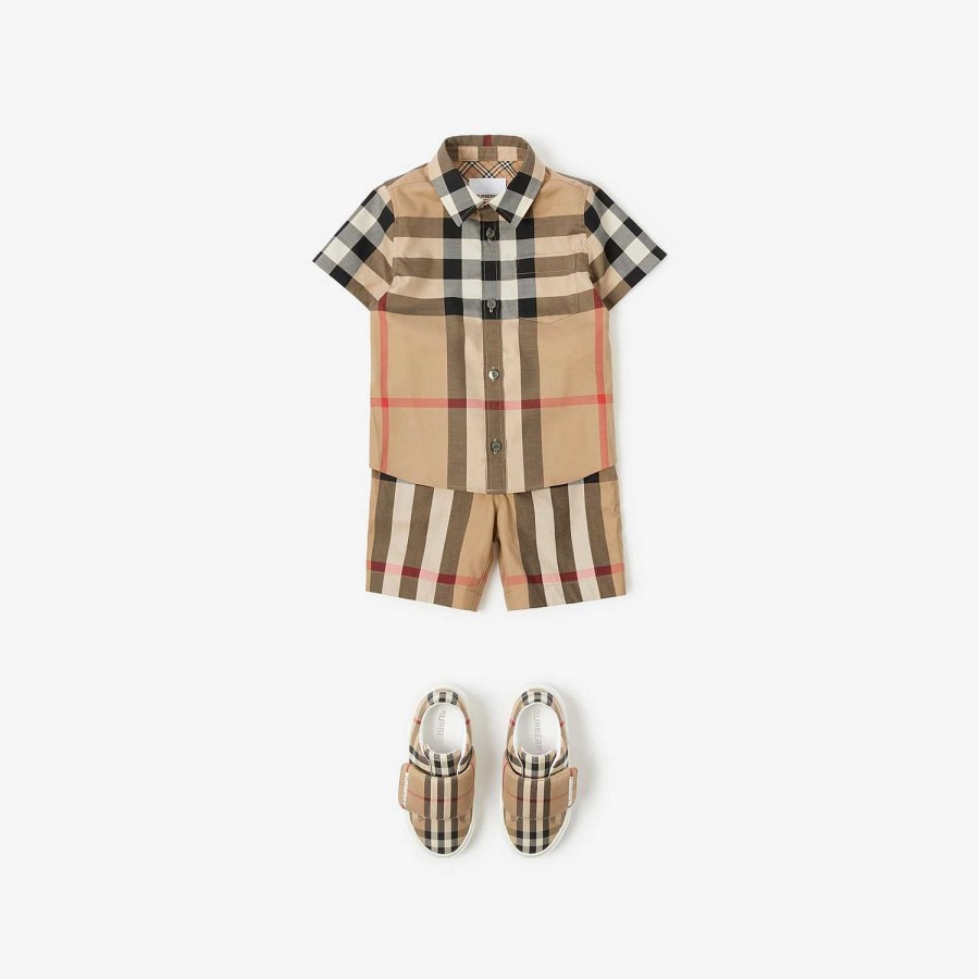 Barn Burberry Kjolar & Byxor | Kolla bomullshorts Arkiv Beige