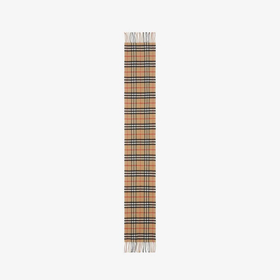 Barn Burberry Badkläder | Check Cashmere Scarf Arkiv Beige