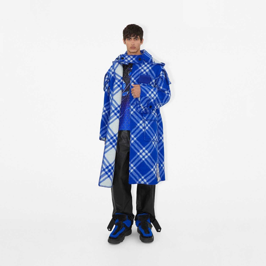 Män Burberry Kappor & Jackor | Check Wool Blanket Cape Riddare