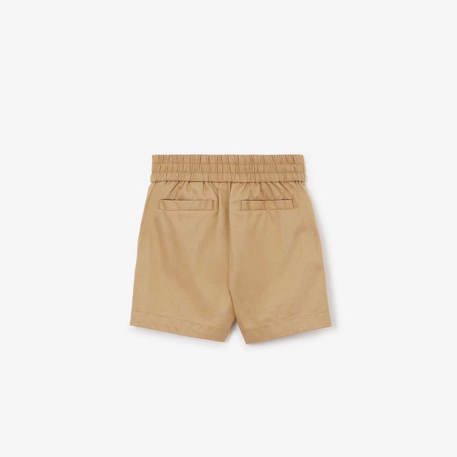 Barn Burberry Kjolar & Byxor | Ekd Cotton Twill Chino Shorts Arkiv Beige