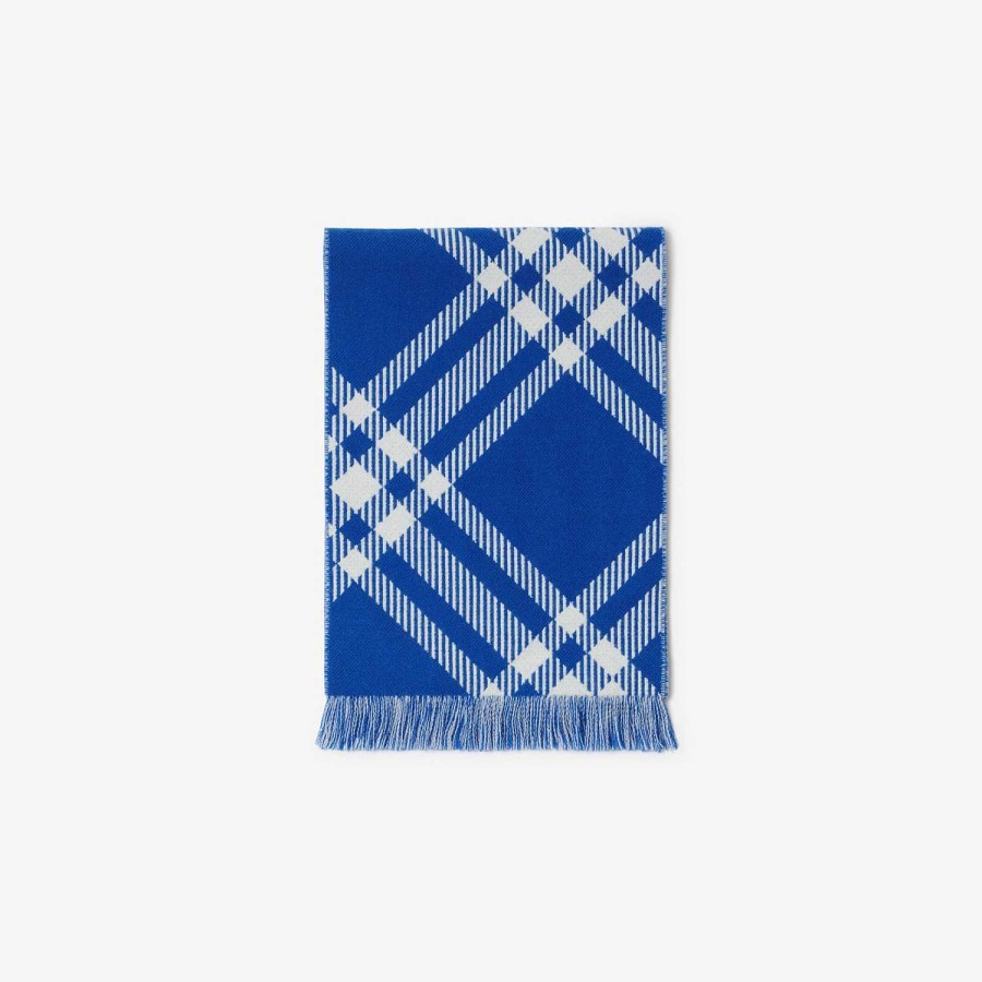 Barn Burberry Badkläder|Scarves | Check Wool Scarf Riddare