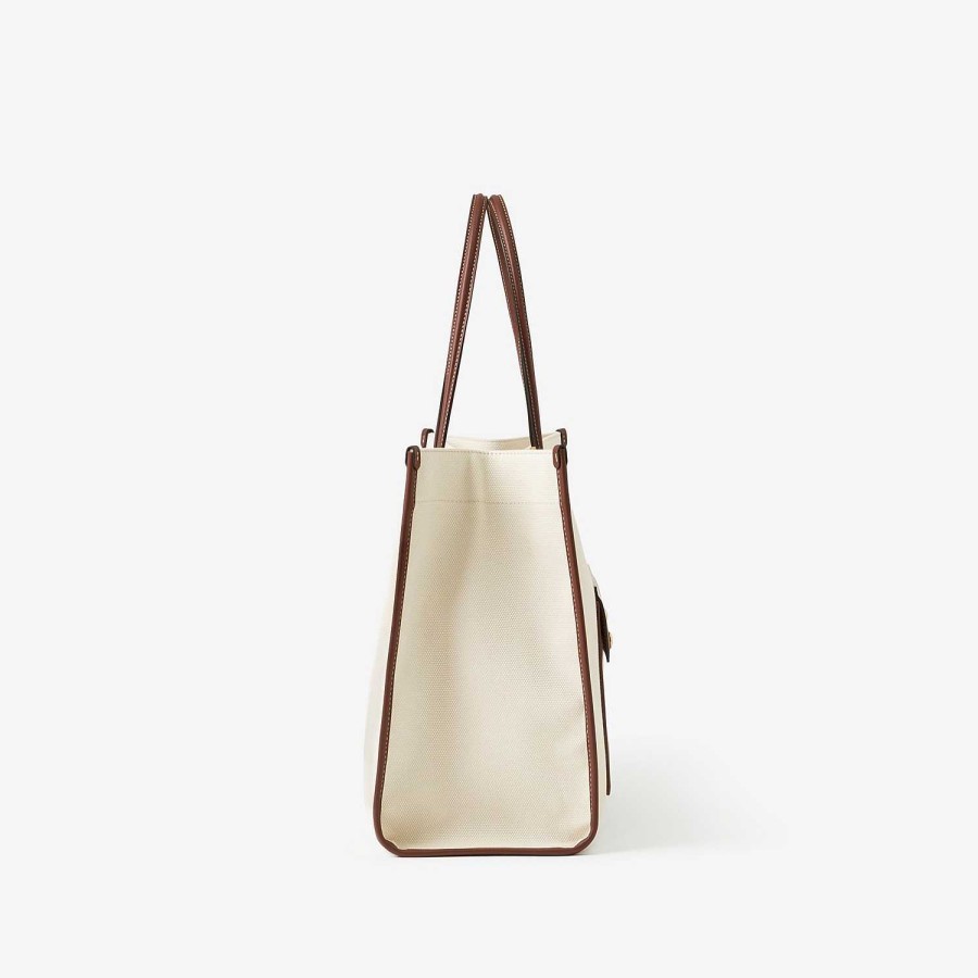 Kvinnor Burberry Tote | Mellanstor Freya Tote Naturligt/brunt