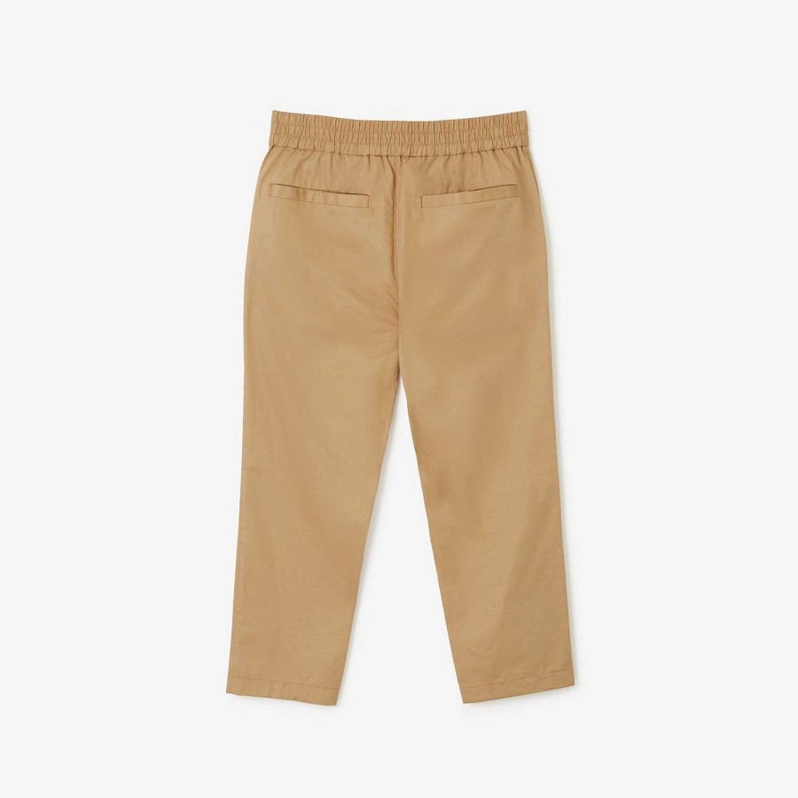 Barn Burberry Badkläder|Byxor och shorts | Ekd Cotton Twill Chinos Arkiv Beige