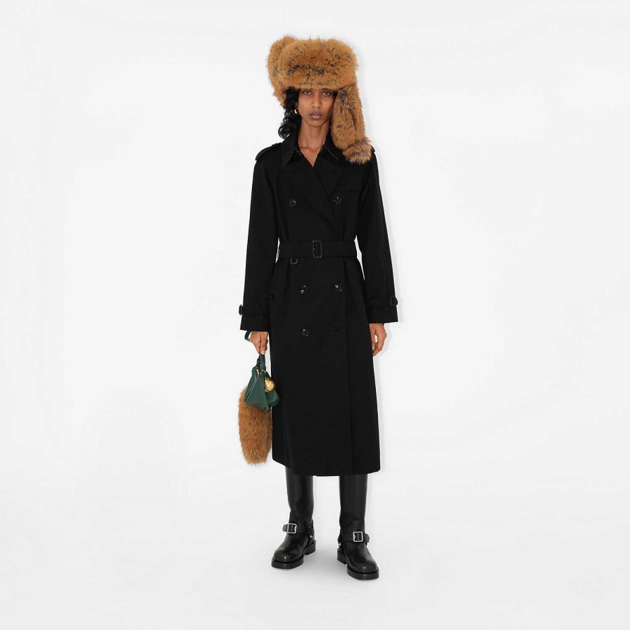 Kvinnor Burberry Kappor & jackor|Trenchcoats | Lång Waterloo Heritage Trench Coat Svart