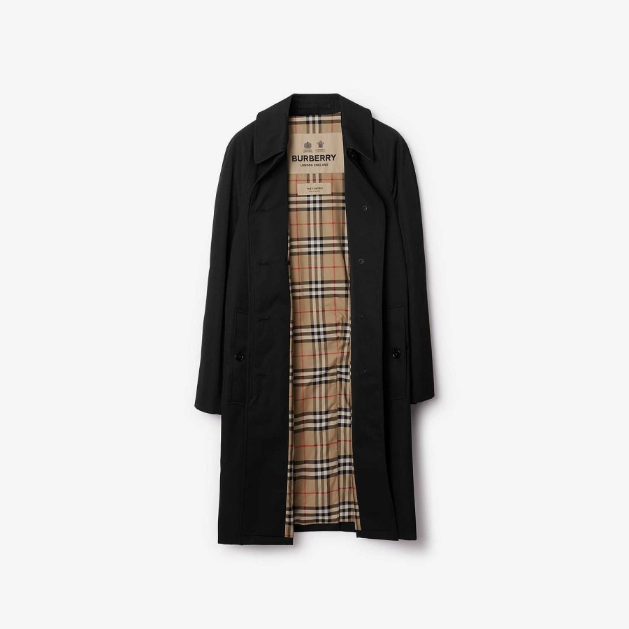 Kvinnor Burberry Kappor & jackor|Trenchcoats | Mellanlång Camden Heritage Car Coat Svart