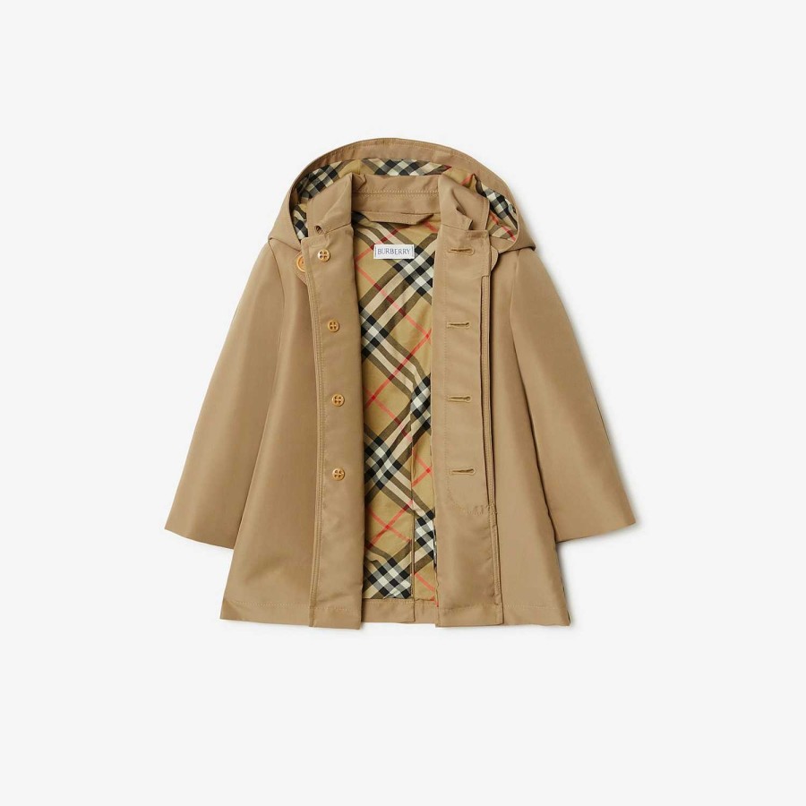 Barn Burberry Babypresenter|Kaffor och jackor | Bonded Car Coat Kamel