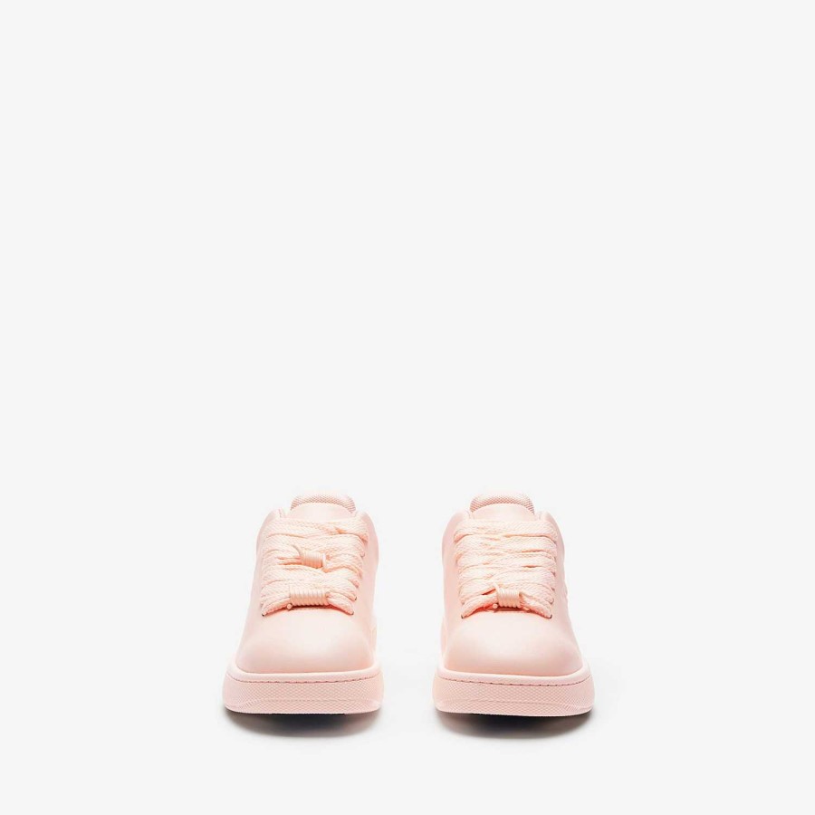 Kvinnor Burberry Sneakers | Läder Box Sneakers Baby Neon