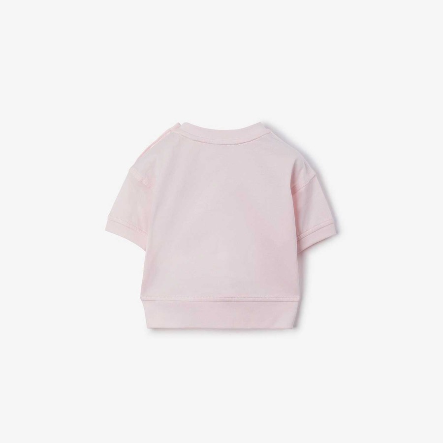 Barn Burberry Blast | Thomas Bear T-shirt i bomull Alabaster rosa