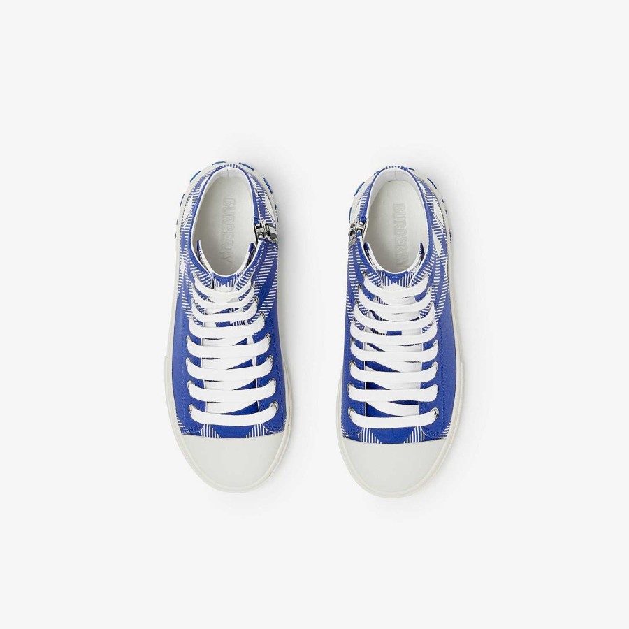 Barn Burberry Skor | Kolla Gabardine High-Top Sneakers Riddare