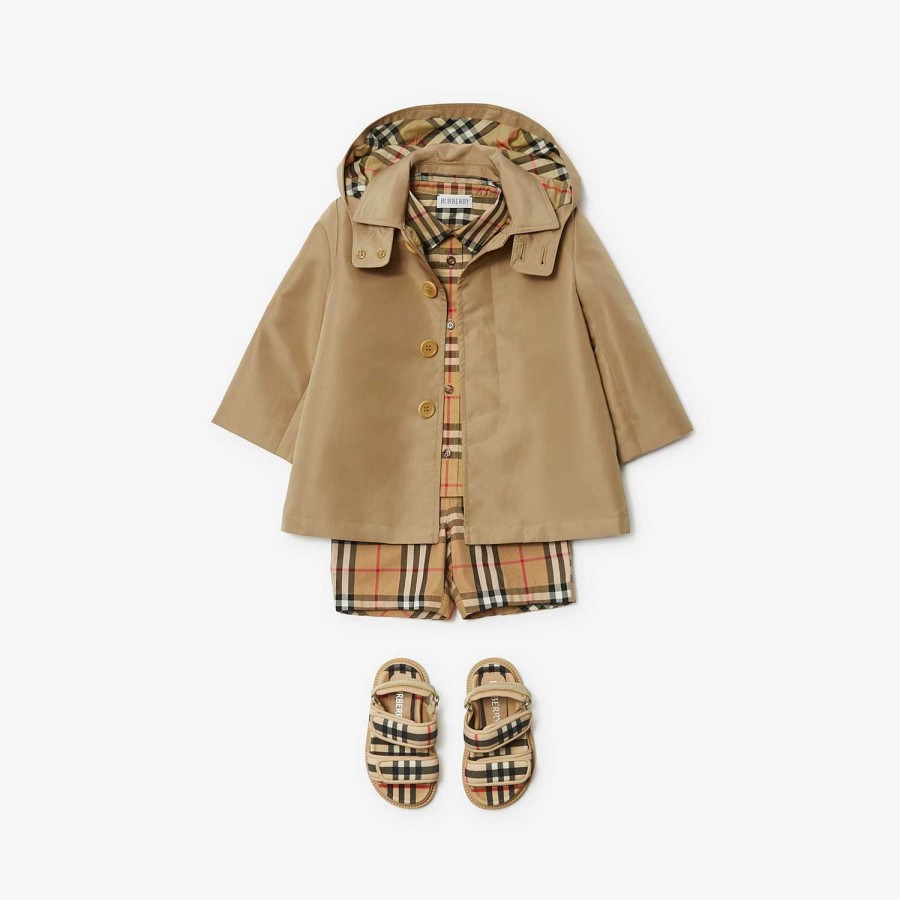 Barn Burberry Babypresenter|Kaffor och jackor | Bonded Car Coat Kamel