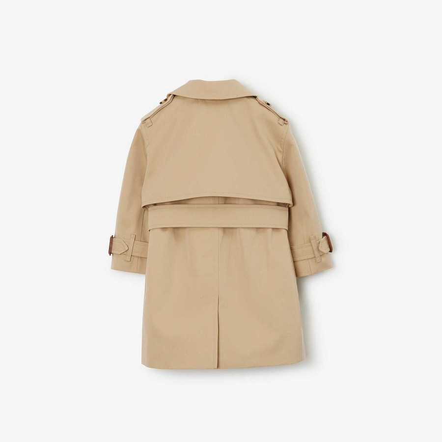 Barn Burberry Babypresenter|Kaffor och jackor | Gabardine trenchcoat Honung