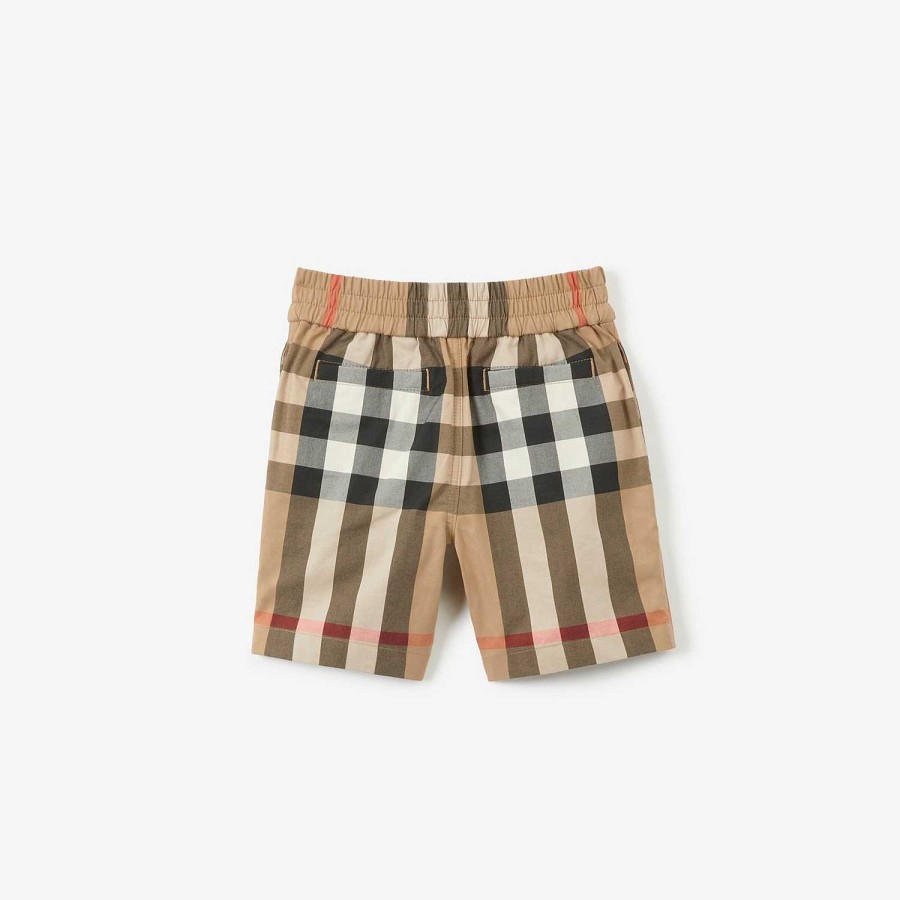 Barn Burberry Kjolar & Byxor | Kolla bomullshorts Arkiv Beige