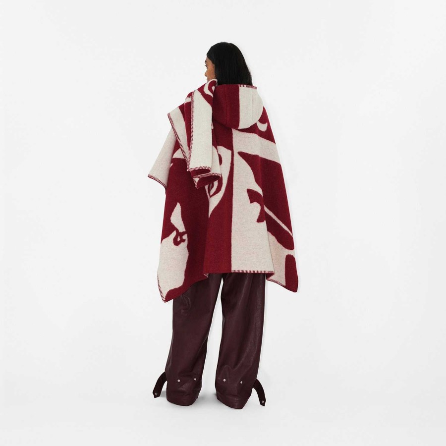 Kvinnor Burberry Capes | Ekd Wool Filt Cape Krusning