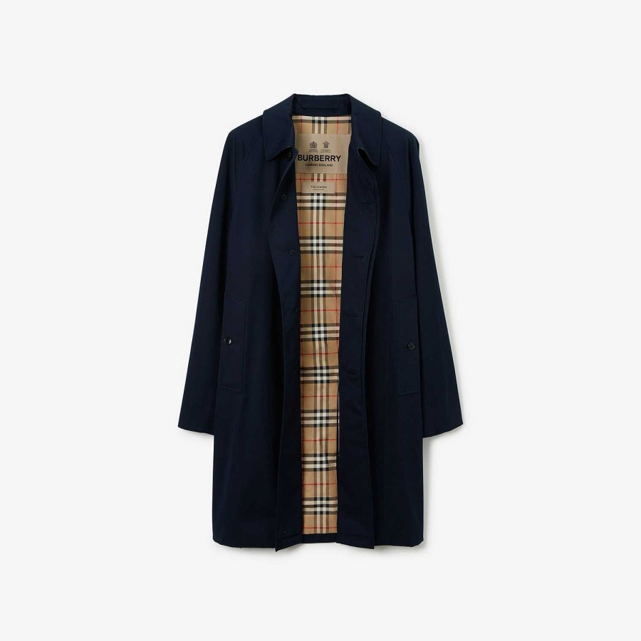 Män Burberry Kappor & jackor|Trenchcoats | Mellanlång Camden Heritage Car Coat Kolblå