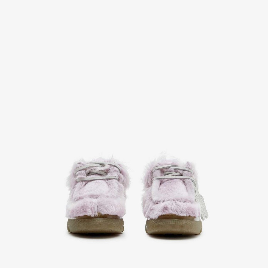 Kvinnor Burberry Loafers & Ballerinas | Shearling Creeper Shoes Dis