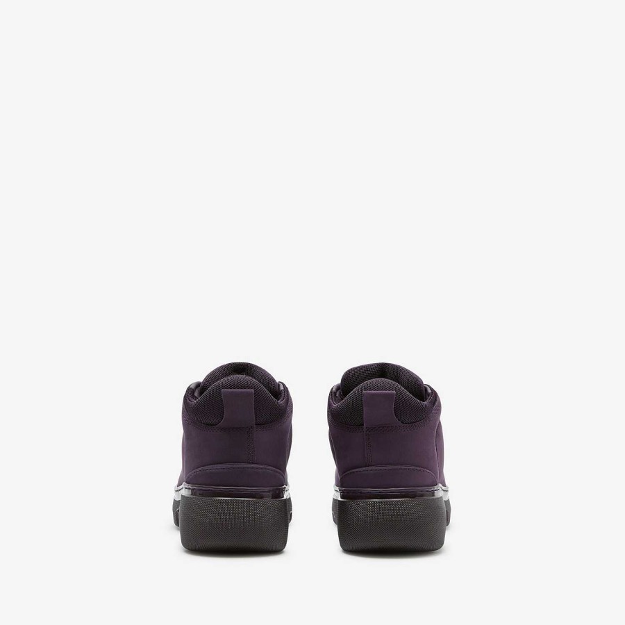 Kvinnor Burberry Stövlar | Nubuck Trek-stövlar Aubergine