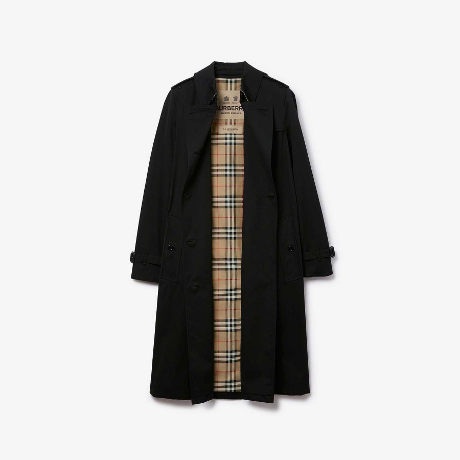 Kvinnor Burberry Kappor & jackor|Trenchcoats | Lång Kensington Heritage Trench Coat Svart