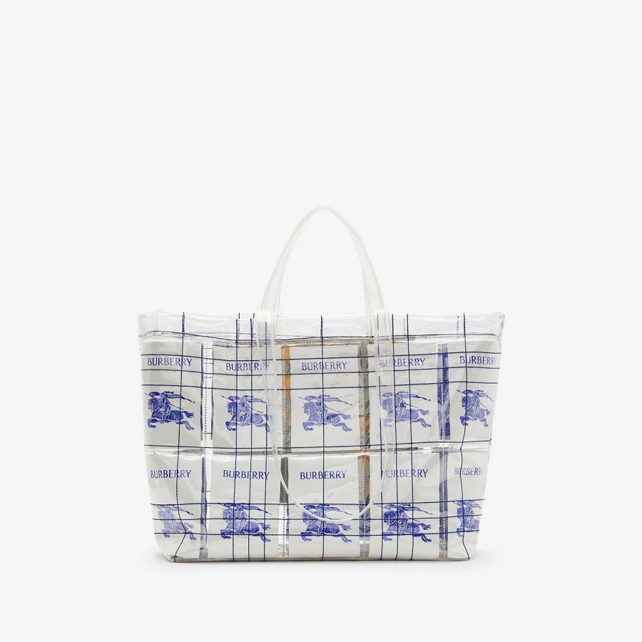 Män Burberry Tote | Ekd Label Tote Flerfärgad