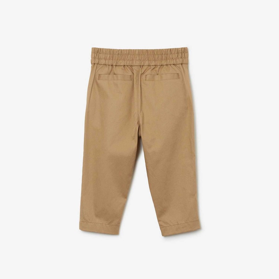 Barn Burberry Kjolar & Byxor | Ekd Motiv Cotton Twill Chinos Arkiv Beige