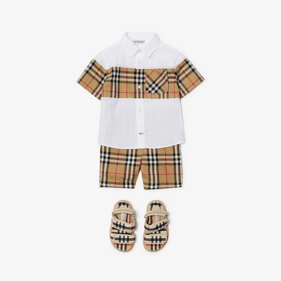 Barn Burberry Babypresenter|Kjolar och byxor | Kolla bomullshorts Arkiv Beige