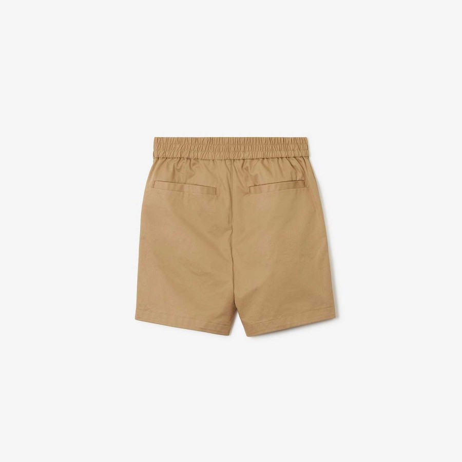 Barn Burberry Badkläder|Byxor och shorts | Ekd Cotton Twill Chino Shorts Arkiv Beige