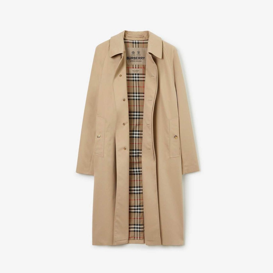 Män Burberry Kappor & jackor|Trenchcoats | Lång Camden Heritage Car Coat Honung