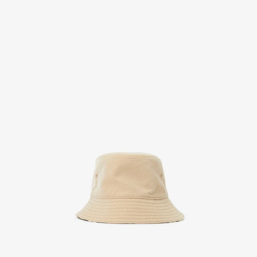 Barn Burberry Hattar & strumpor | Gabardine Vändbar Bucket Hat Honung