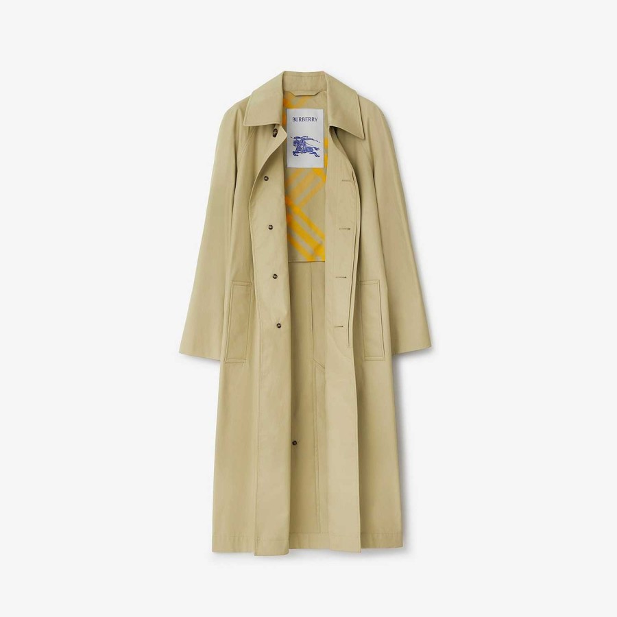 Kvinnor Burberry Kappor & jackor|Trenchcoats | Lång Bradford Car Coat Jägare