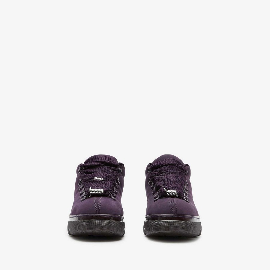 Kvinnor Burberry Stövlar | Nubuck Trek-stövlar Aubergine