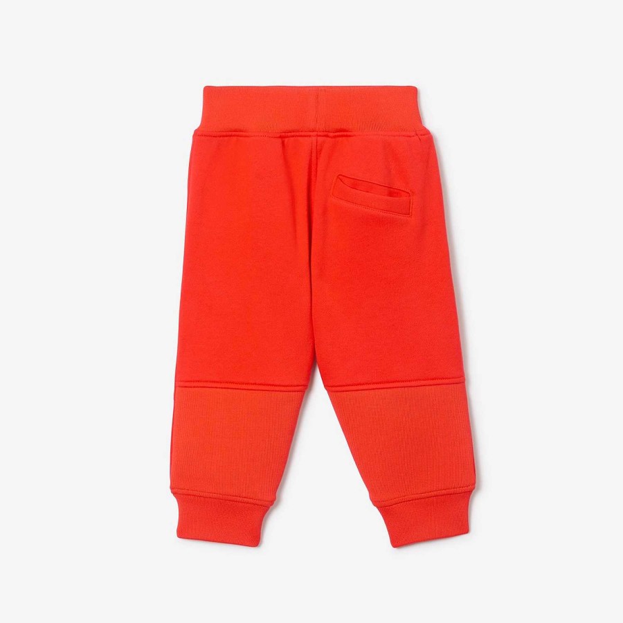 Barn Burberry Kjolar & Byxor | Ekd Joggingbyxor i bomull Scarlet orange