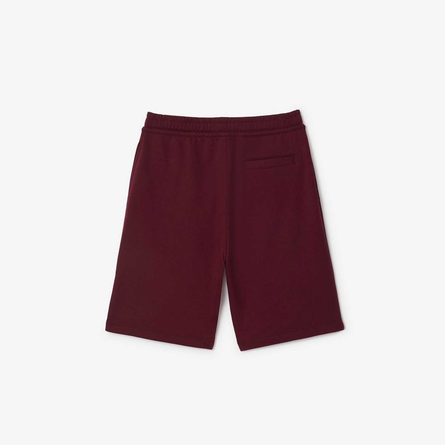 Män Burberry Byxor & Shorts | Ekd Cotton Shorts Deep Crimson